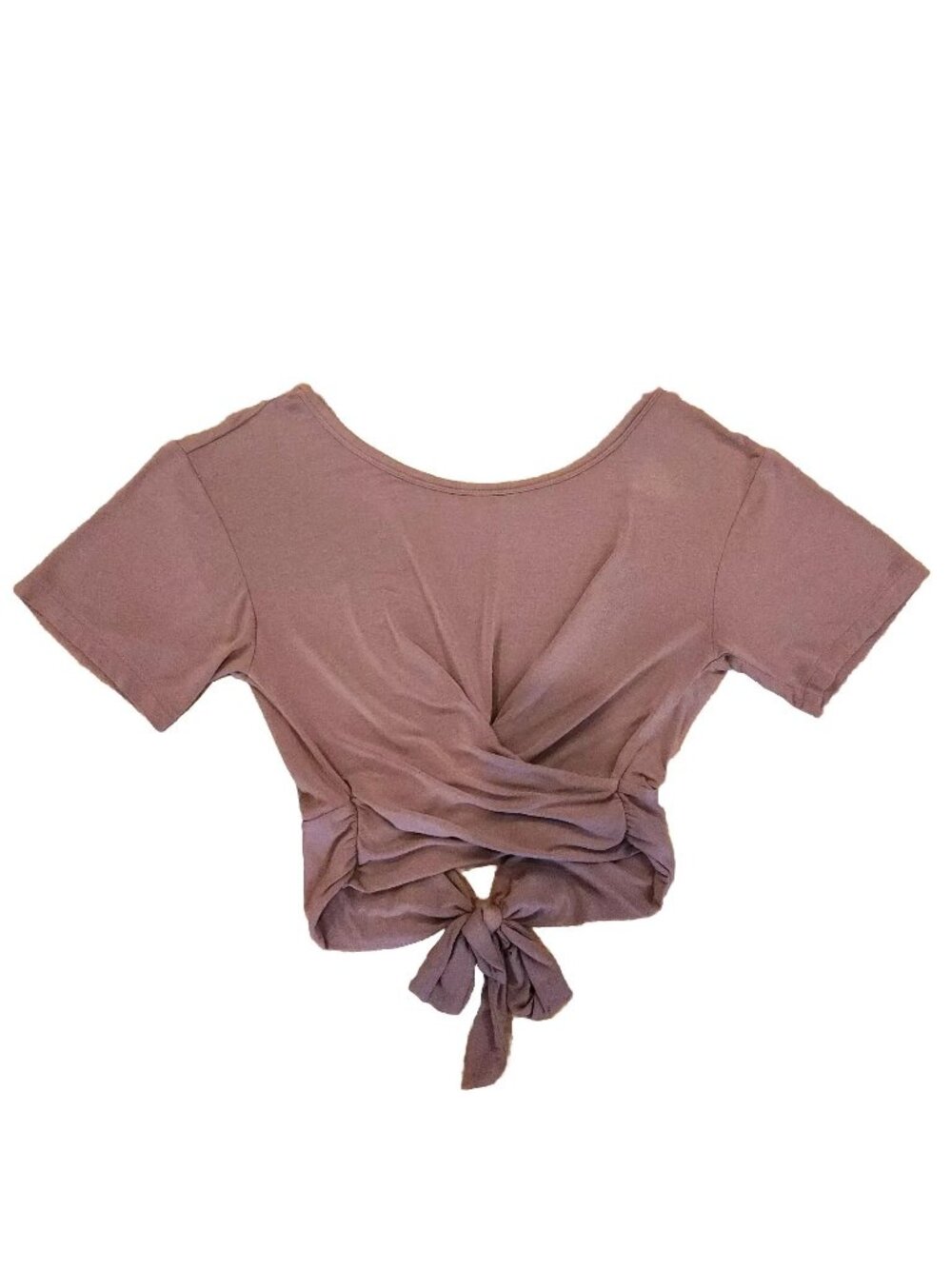 Y2K Victoria’s Secret Women’s CROPPED SHIRT XS SOFT Top Tie Back Mauve Pink